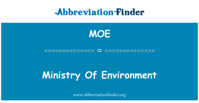 MOE: Ministerio de medio ambiente