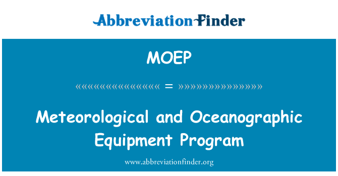 MOEP: 기상 및 해양 장비 프로그램
