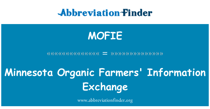 MOFIE: Minnesota bioloģisko lauksaimnieku informācijas apmaiņu
