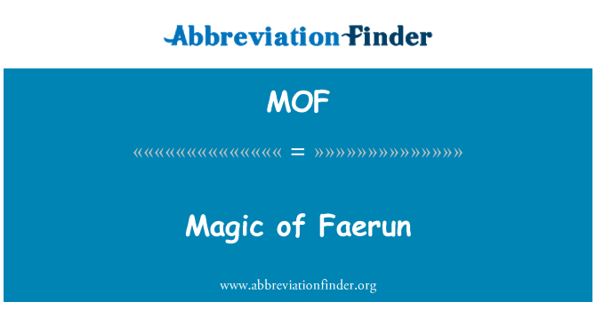 MOF: Magien ved Faerun