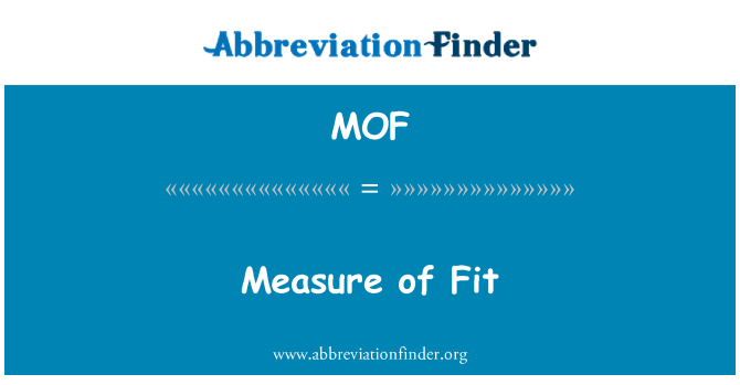 MOF: Mesur o addas