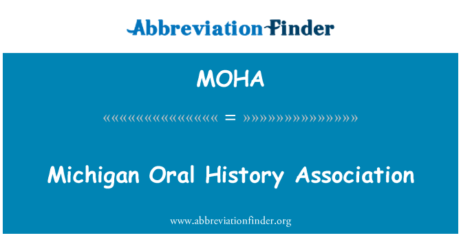 MOHA: Michigan Oral History Association