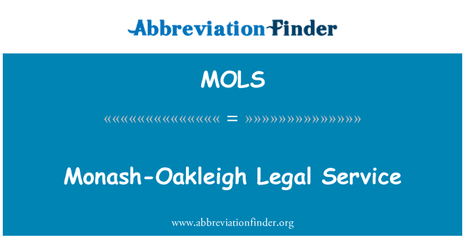 MOLS: Monash-Oakleigh perkhidmatan undang-undang