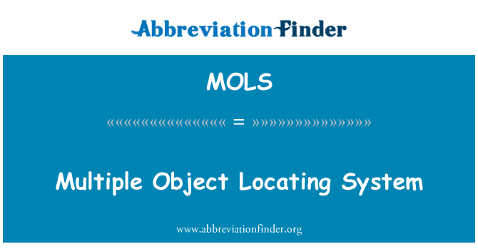 MOLS: Многократная система обнаружения объект