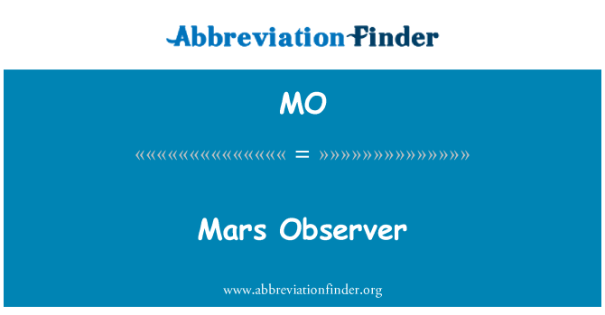 MO: Mars observatør
