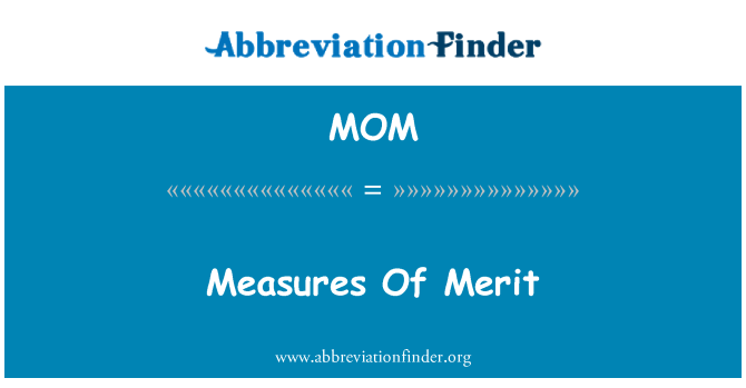 MOM: تدابير للجدارة