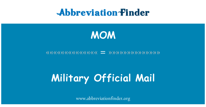 MOM: Lèt ofisyèl militè