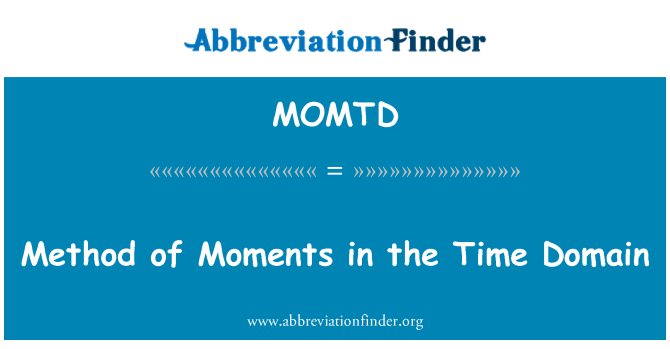 MOMTD: Mètode dels Moments en el domini del temps