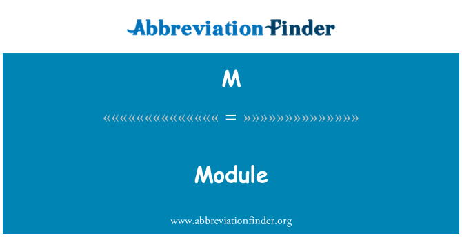 M: Modulo