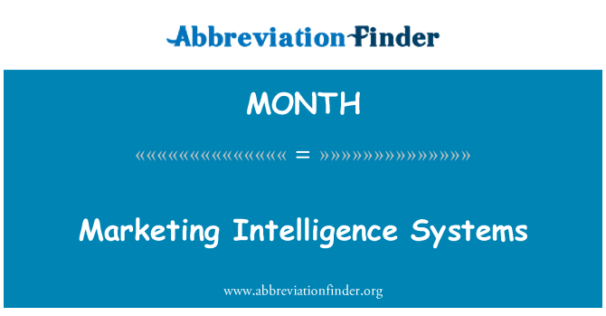 MONTH: Sistemi di marketing Intelligence