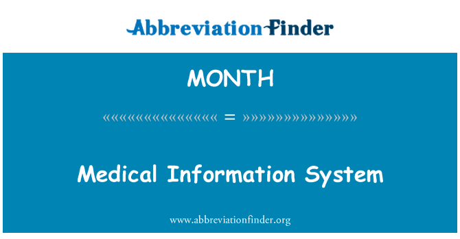 MONTH: Zdravotní informační systém