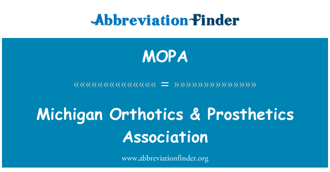 MOPA: Michigan Orthotics & proteser Association