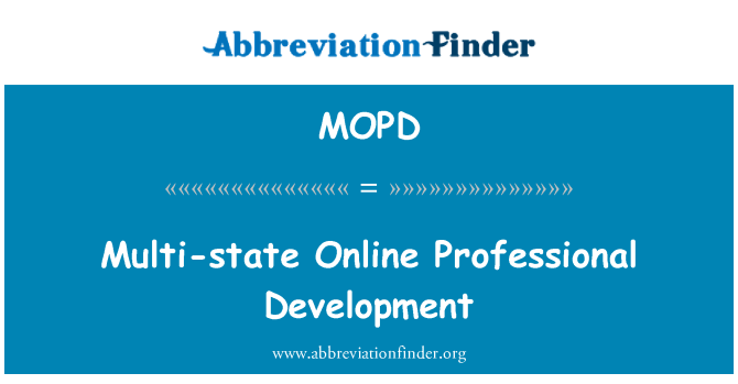 MOPD: Multi-estado desenvolvimento profissional on-line