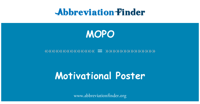 MOPO: Motivasyon posteri