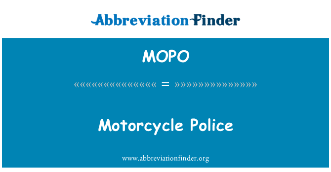 MOPO: Motosiklet polis