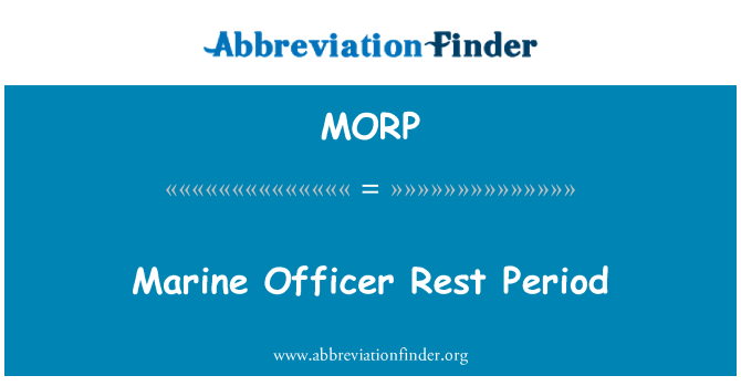 MORP: Marine Officer odpočinku