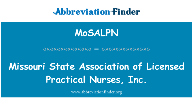MoSALPN: Ассоциации штата Миссури Лицензированные Практические медсестер, Inc.