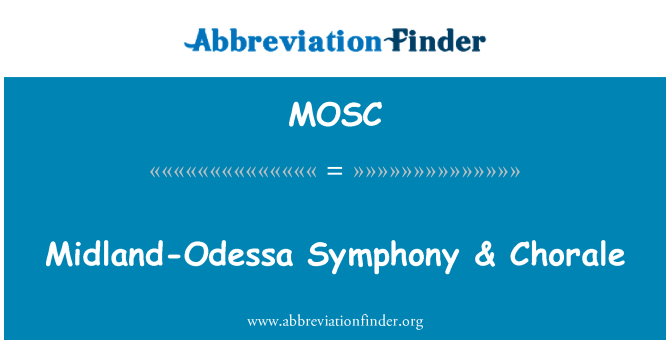 MOSC: Midland Odessa Symphony & chorál