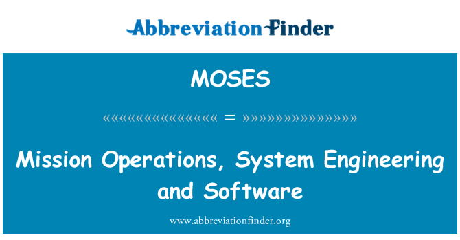 MOSES: Misyon operasyon, sistèm