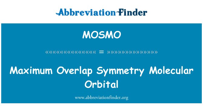 MOSMO: 最大重叠对称性分子轨道