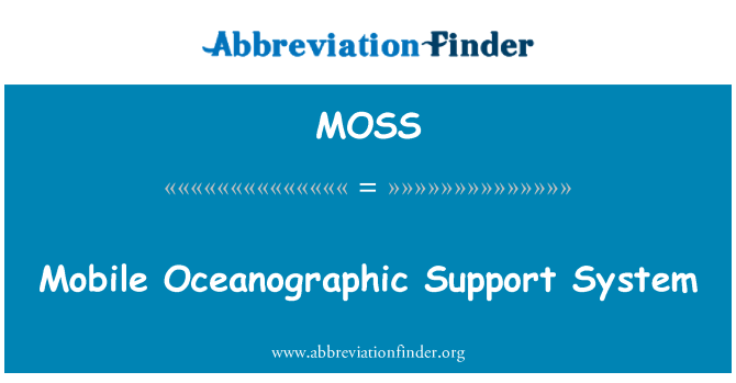 MOSS: Mobilní oceánografické systém podpory