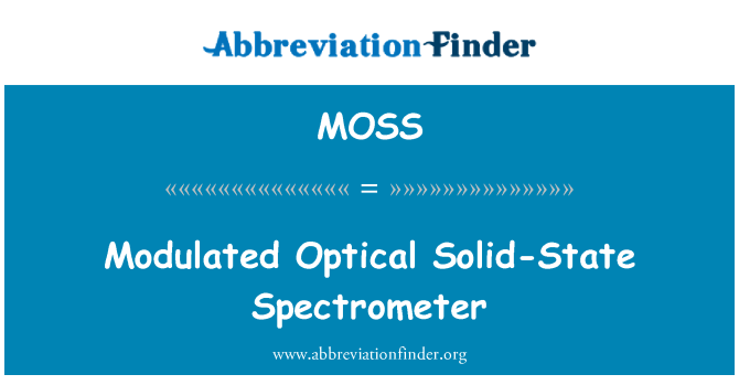 MOSS: Modulované optické Solid-State spektrometr