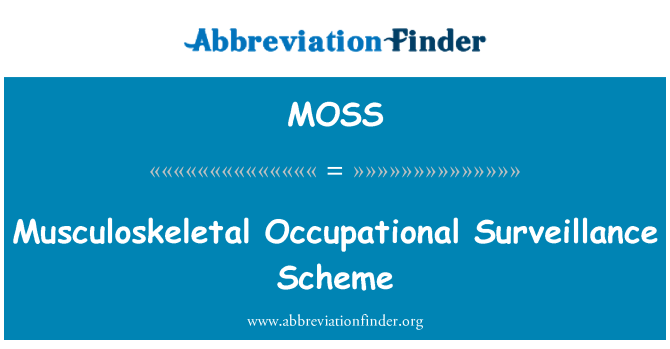 MOSS: Vigilància laboral musculoesquelètic esquema