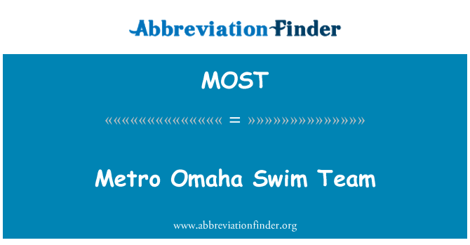 MOST: T Omaha svømme Team