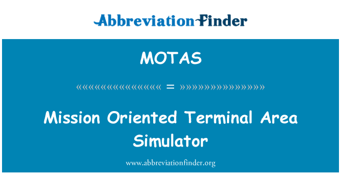 MOTAS: המשימה מונחה אזור תחנת סימולטור
