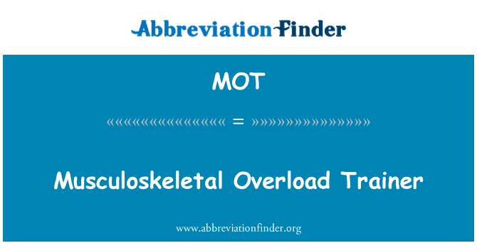 MOT: Musculoskeletal Overload Trainer