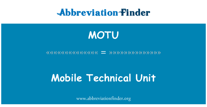 MOTU: Inite teknik mobil