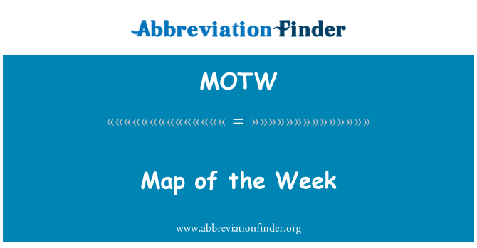 MOTW: Karta över veckan