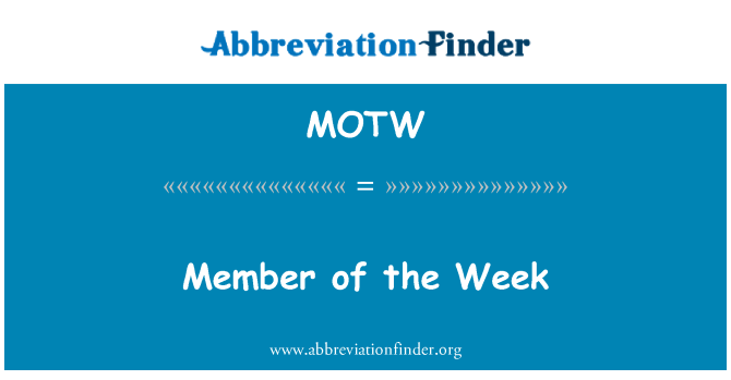 MOTW: Membro della settimana
