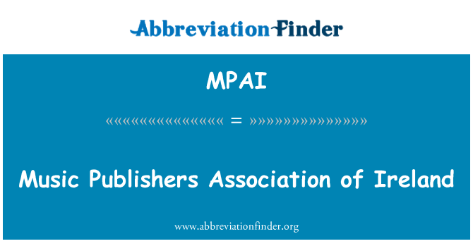 MPAI: Music Publishers Association Iirimaa