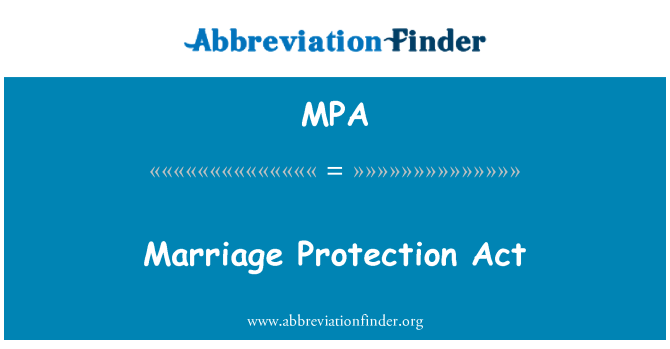 MPA: Lwa pwoteksyon maryaj