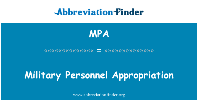 MPA: Appropriation militè pèsonèl