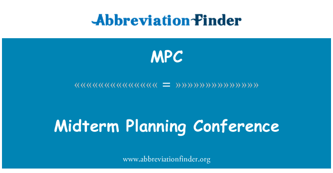 MPC: Strednodobé plánovanie konferencie