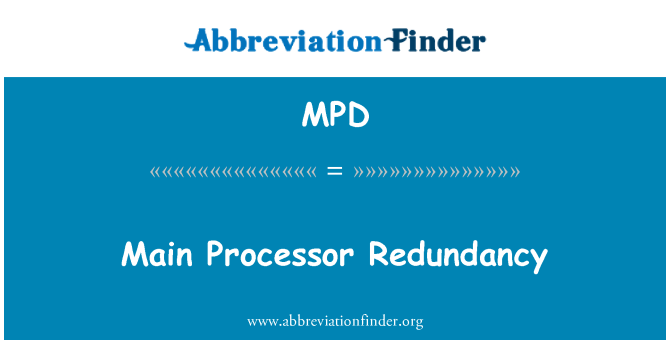 MPD: Peamine protsessor koondamise