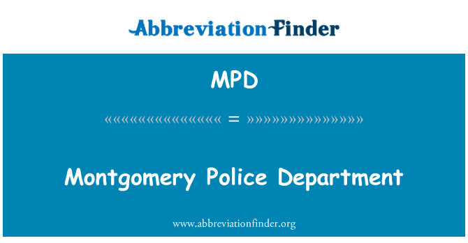 MPD: Departamento de policía de Montgomery