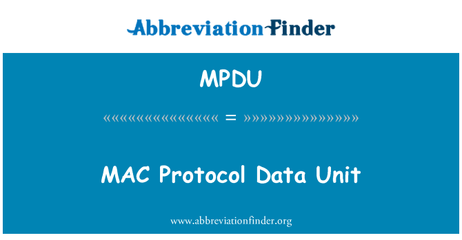 MPDU: MAC pwotokòl eleman inite