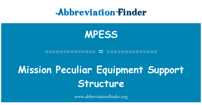 MPESS: 特派团特有设备支持结构