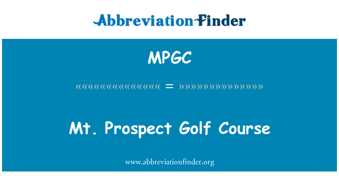 MPGC: MT. udsigten Golf Course