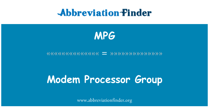MPG: Modem prosesè an gwoup