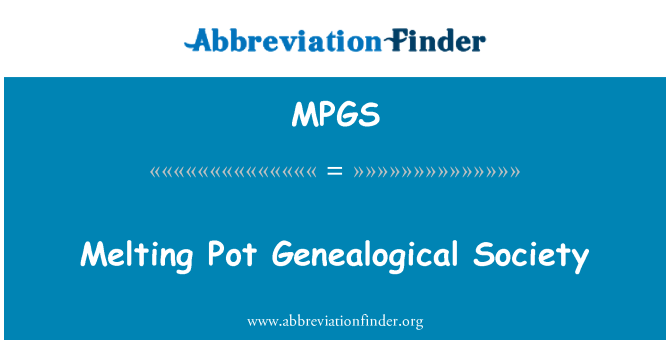 MPGS: Tavicí kotlík genealogická společnost
