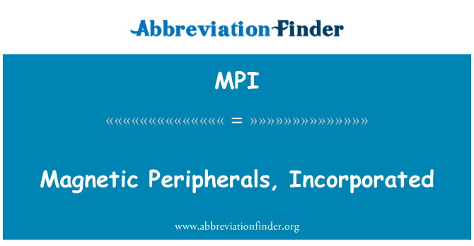 MPI: Магнитни периферия, включени