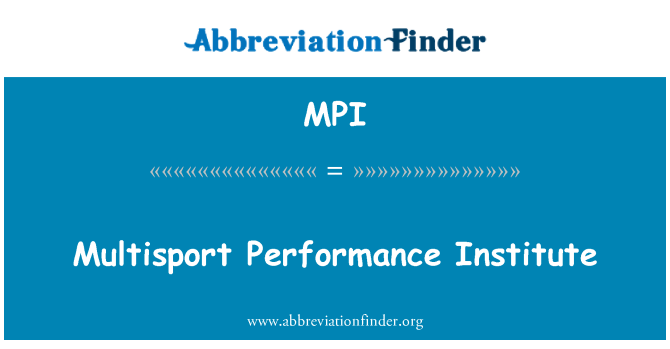 MPI: Multisport Performance Institute