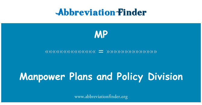 MP: Abteilung und Manpower-Pläne