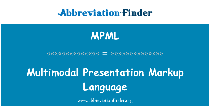 MPML: Bahasa penyampaian multimodal