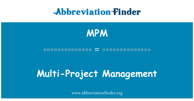MPM: Multi-projektno vodenje