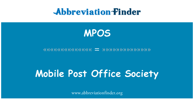 MPOS: Mobile postkontor samfunn
